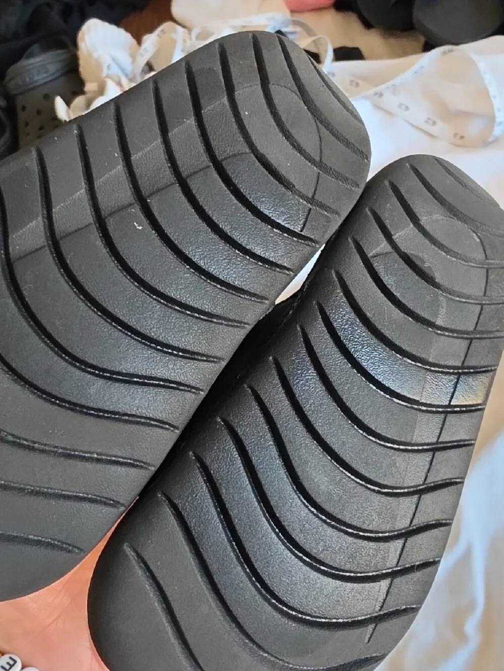 Nike Toddler Black Slide Sandals with Gold Swoosh
